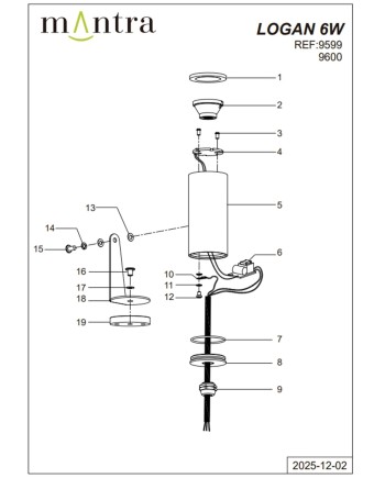 LOGAN * FOCO LED IP65 6W 3000K GRIS